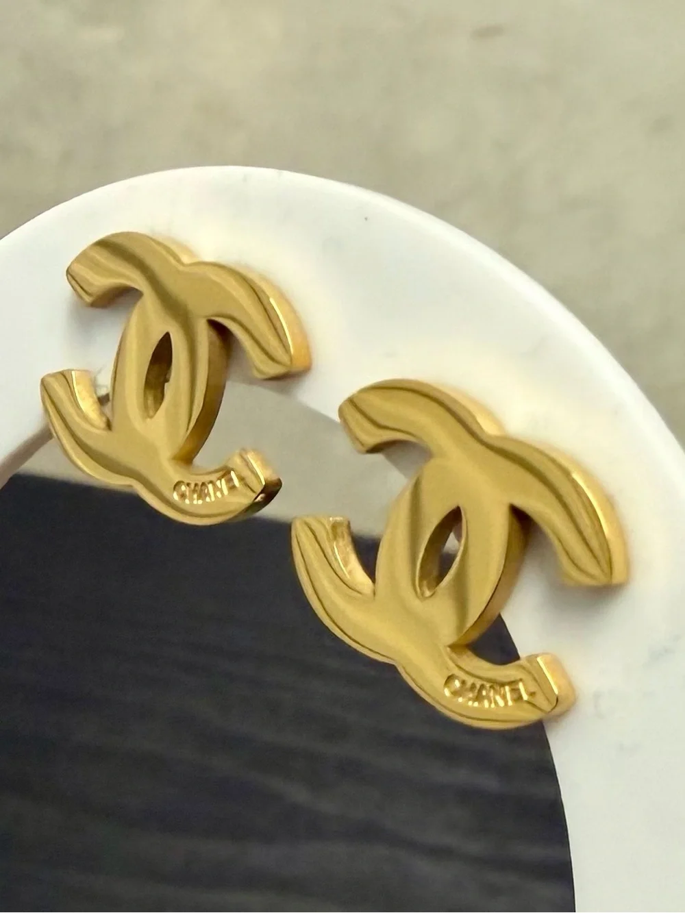 Gold Letter Earrings
